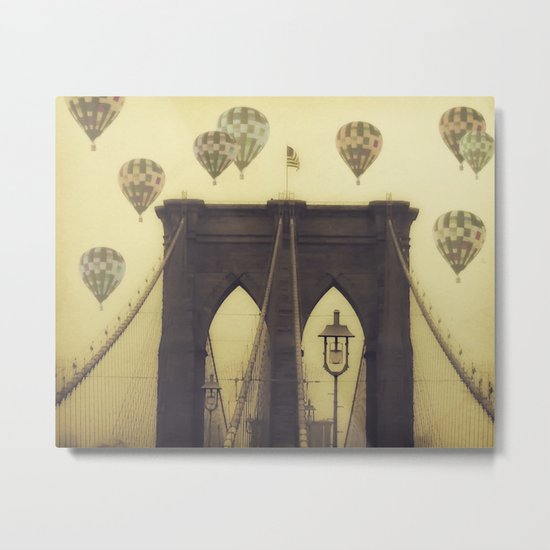 Balloons Over the Bridge Metal Print