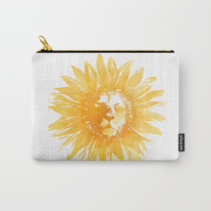 Lion Sunflower Carry-All Pouch