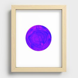 purple pink watercolor swirl sphere Recessed Framed Print