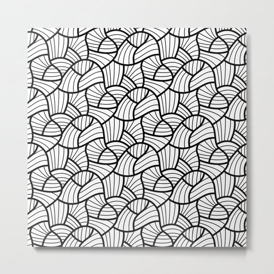 Abstract Lines Pattern Design 3 Metal Print
