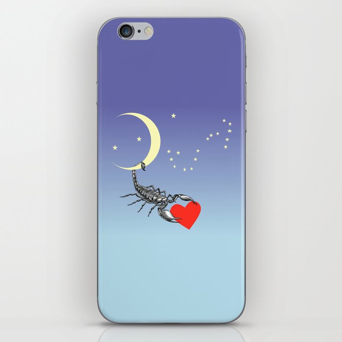 Scorpion in Love - Zodiac Sign Illustration for Valentine's Day iPhone Skin