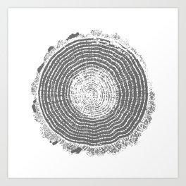 Tree Rings | Dendrochronology | Trees | Nature | Art Print