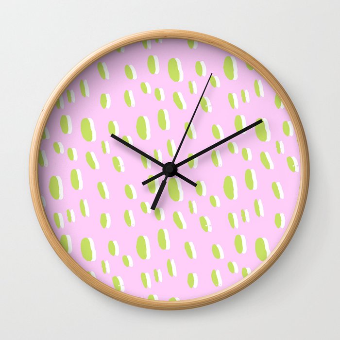 Neon Leopard Print Wall Clock