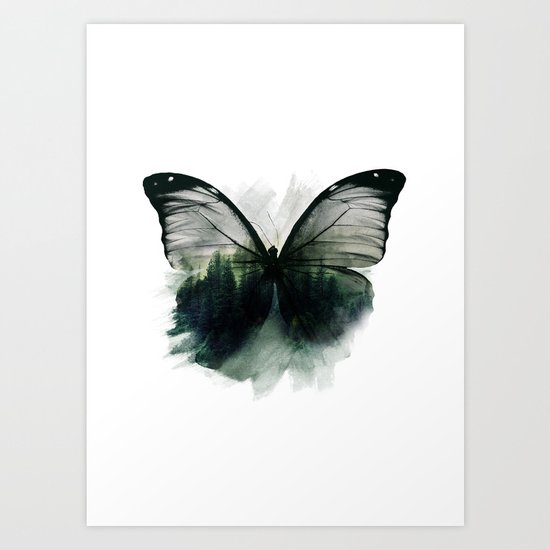 Double Butterfly Art Print