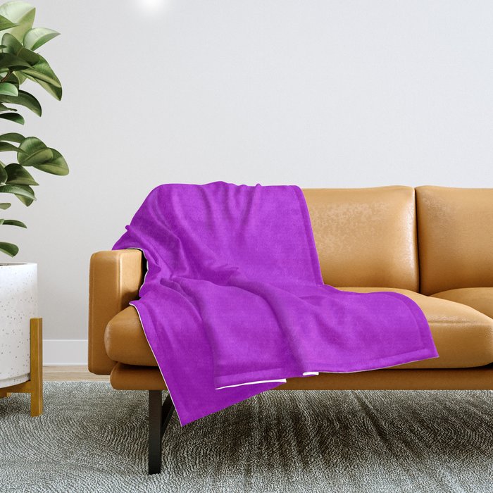 Vivid mulberry solid color Throw Blanket by Make it Colorful