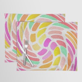 Swirly Popsicle Colored Shapes art and home accessories Placemat