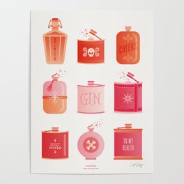 Flask Collection – Pink/Peach Ombré Palette Poster