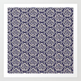 Flower rose pattern Art Print | Graphicdesign, Motif, Art, Artist, Bleu, Oeillet, Flower, Pillow, Pattern, Figurative 