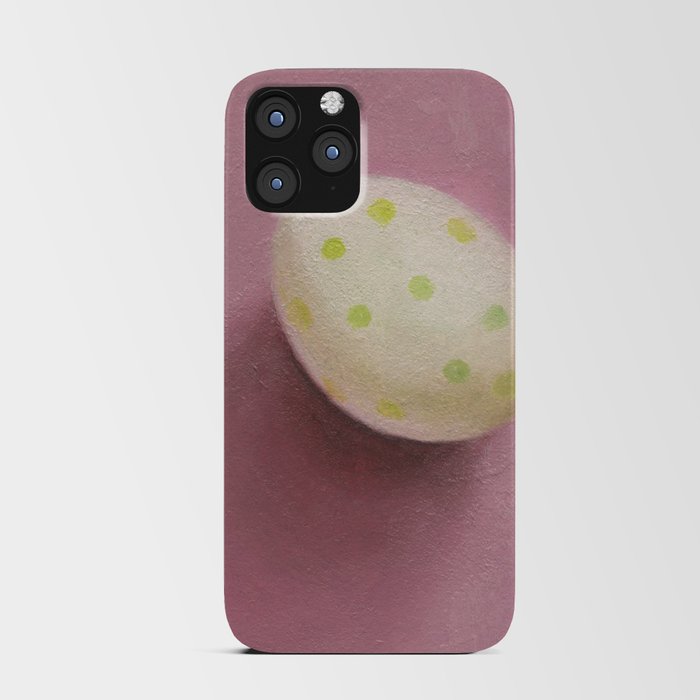Polka Dot Egg on Pink iPhone Card Case