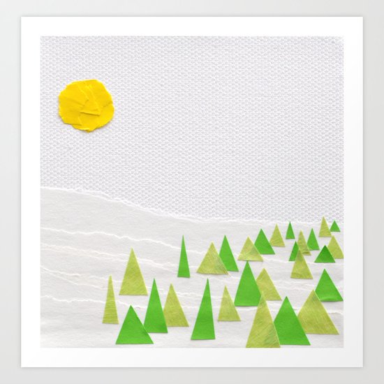Evergreen Trees Art Print