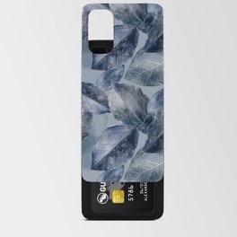 Blue Watercolor Foliage Pattern Android Card Case
