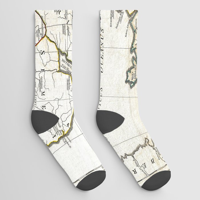 Map of England in Ancient Roman times - Horsley - 1794 vintage pictorial map  Socks