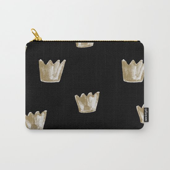Crown Pattern Carry-All Pouch