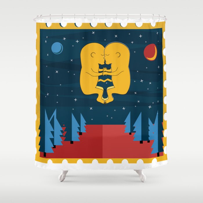 Embryonic love Shower Curtain