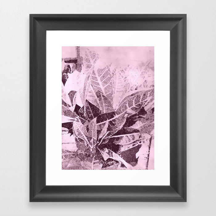 Foliage in Blush Pink Framed Art Print