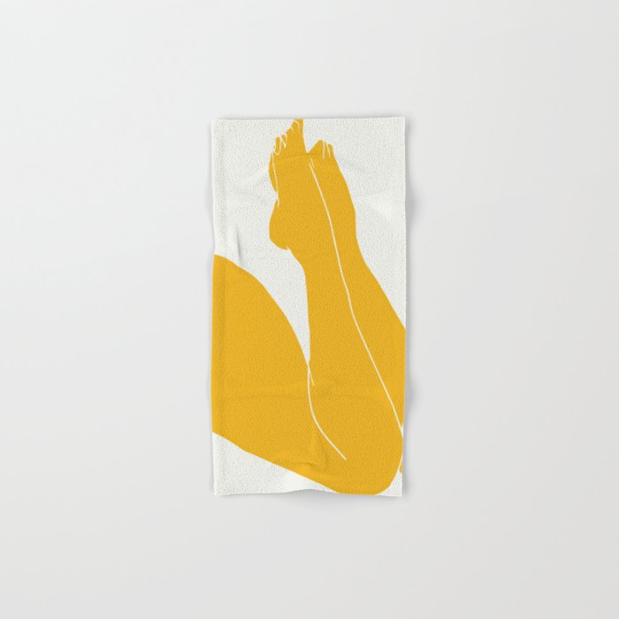 Nude in yellow 3 Hand & Bath Towel