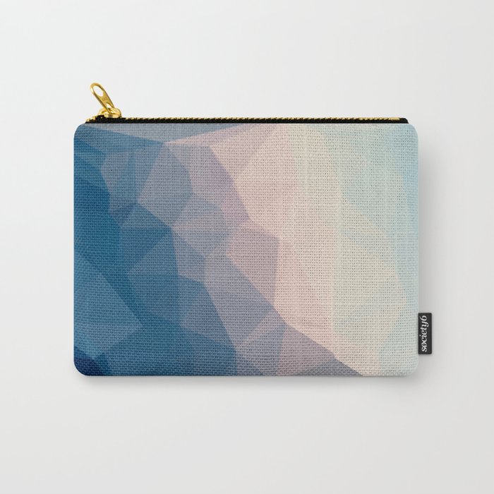 BE WITH ME - TRIANGLES ABSTRACT #PINK #BLUE #1 Carry-All Pouch