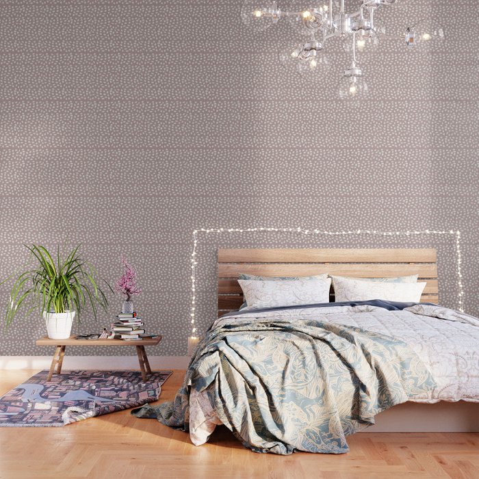 Simply Ink Splotch Lunar Gray On Clay Pink Wallpaper By Followmeinstead