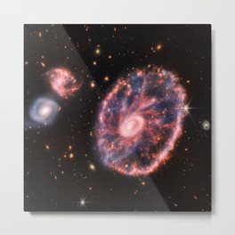 James Webb Space Telescope Deep Field Cartwheel Galaxy Metal Print