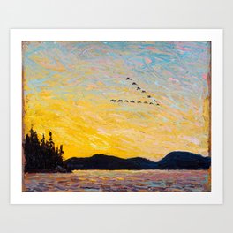 Tom Thomson - Round Lake, Mud Bay  - Canada, Canadian Oil Painting - Group of Seven Art Print