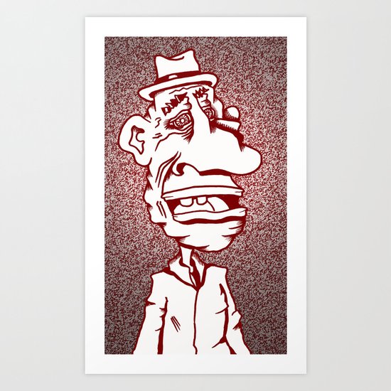 Distraught and Out in Red Art Print