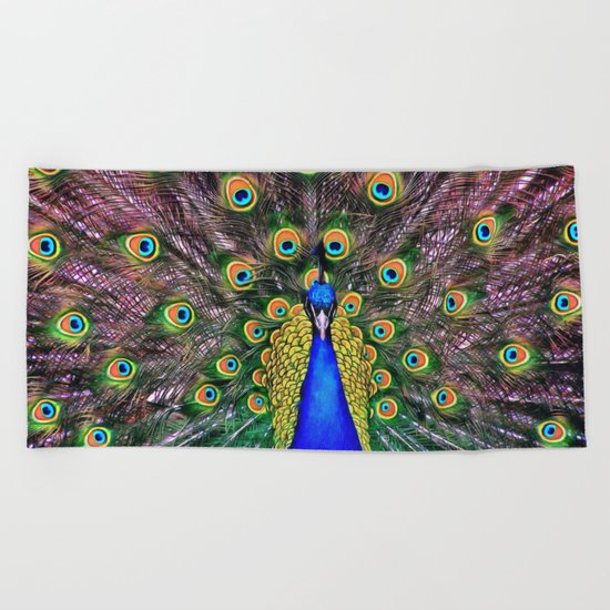 Peacock Beach Towel