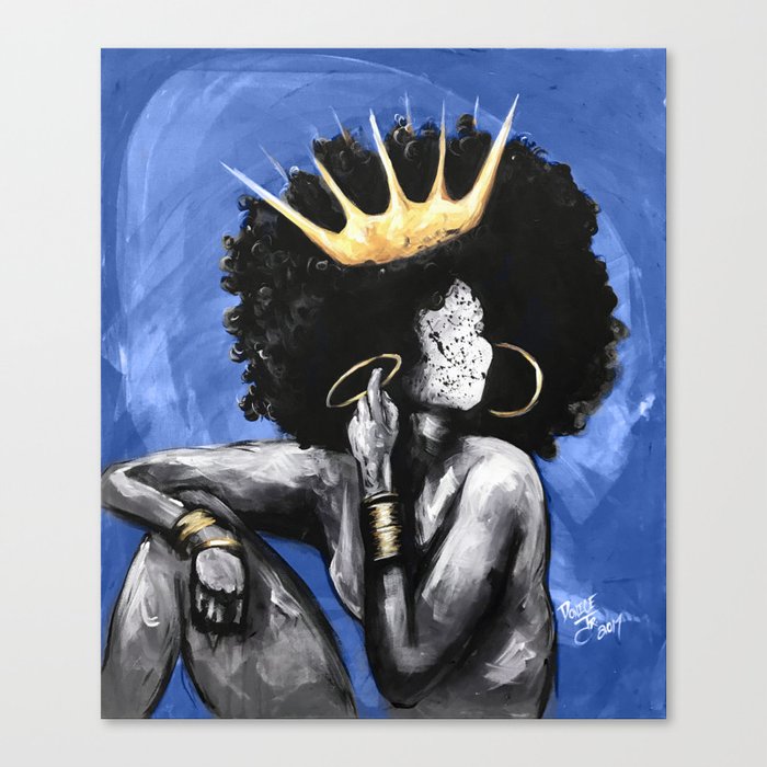 Naturally Queen VI BLUE Canvas Print