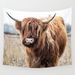 Highland Cow Landscape Wall Tapestry
