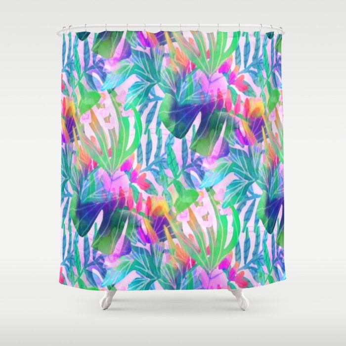Pink Hawaiian Shower Curtain By Kirstenstar Society6