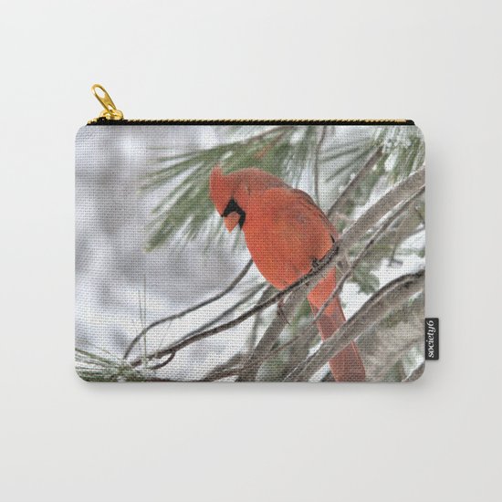 Snow Globe Cardinal Carry-All Pouch