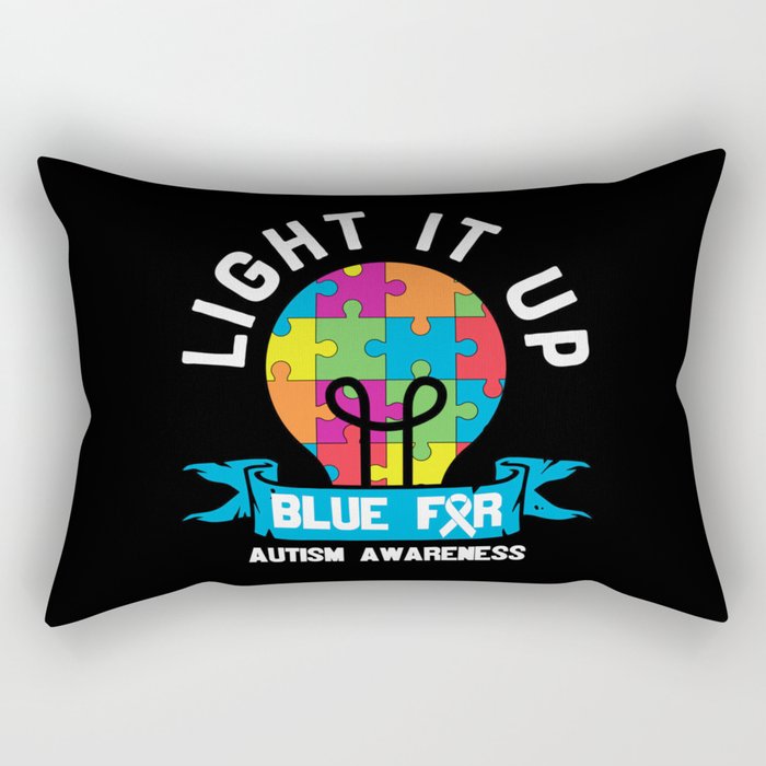 Light It Up Blue For Autism Awareness Rectangular Pillow