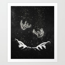 In a trusted hand. Art Print