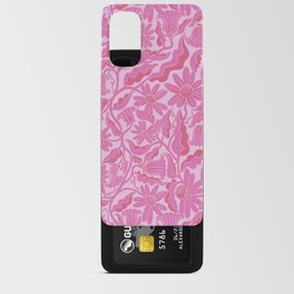 Monochrome Florals Pink Android Card Case