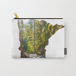 Minnesota Map | Waterfall and River Canyon Carry-All Pouch