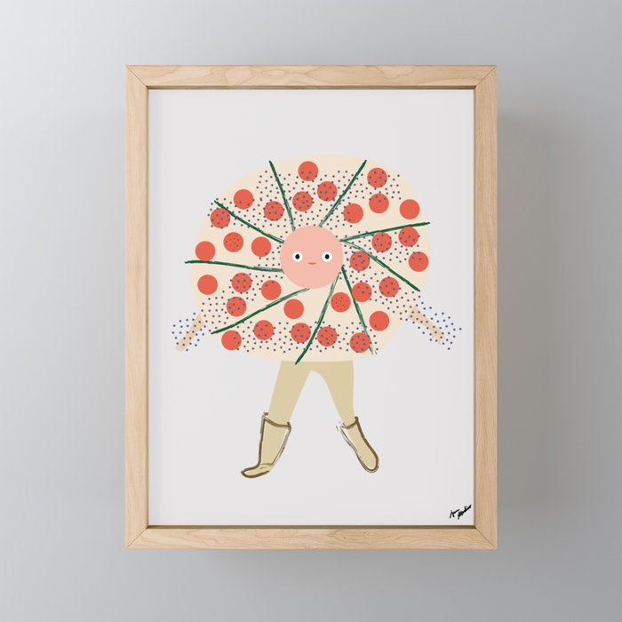 I am a Pizza Framed Mini Art Print