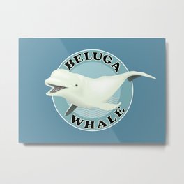 Beluga Whale Metal Print