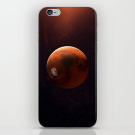 Mars planet. Poster background illustration. iPhone Skin