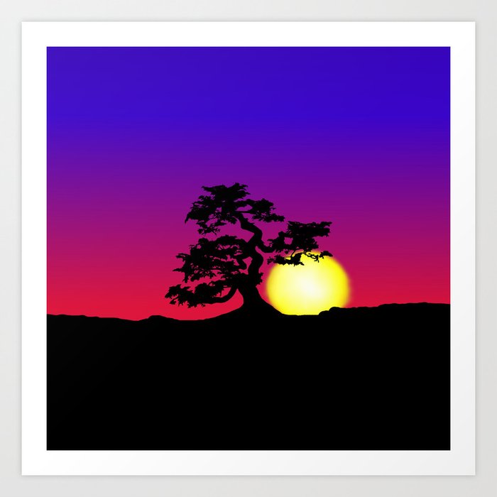 bonsai tree silhouette