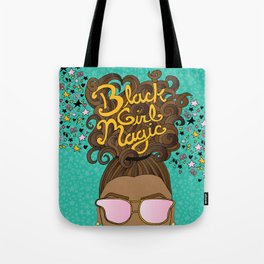 Black Girl Magic Teal Tote Bag
