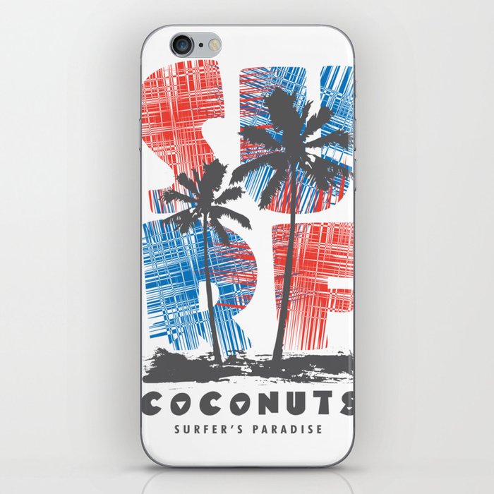 Coconuts surf paradise iPhone Skin