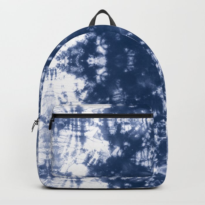 Shibori Tie Dye 2 Indigo Blue Backpack