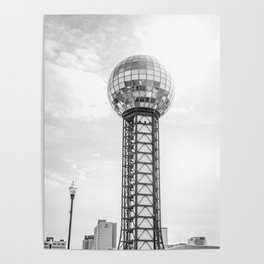 Knoxville Sunsphere No. 1 in Black & White Poster