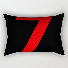 Number 7 (Red & Black) Rectangular Pillow