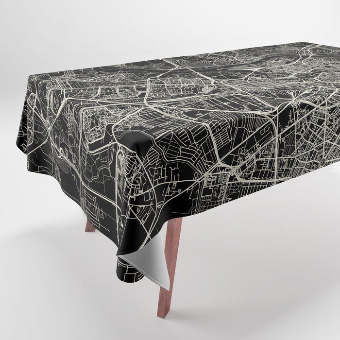 Wroclaw, Poland - City Map - Wroclove Tablecloth