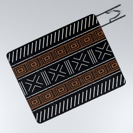 African Abstract Bogolan Pattern Picnic Blanket