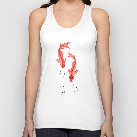Curiosity. Fish and Tabpole Unisex Tank Top