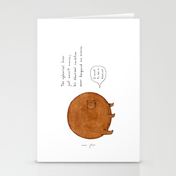 the spherical bear Stationery Cards