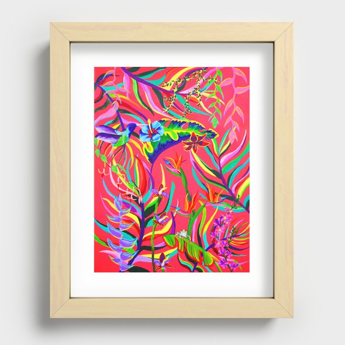 Neon jungle Recessed Framed Print