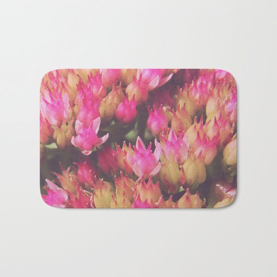 small pink flowers Bath Mat