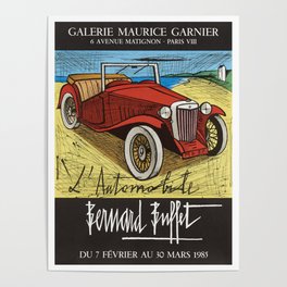 L'Automobile by Bernard Buffet, 1985 Poster